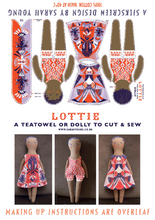 Load image into Gallery viewer, Lottie Doll Tea Towel / Cut and Sew Kit - A silkscreen design