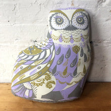 Load image into Gallery viewer, Oswald the Owl Tea Towel  / Cut and Sew Kit - A silkscreen design