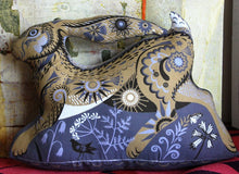 Load image into Gallery viewer, Hester the Hare Tea Towel  / Cut and Sew Kit - A silkscreen design