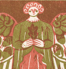 Load image into Gallery viewer, Oak Angel - Woodcut Print