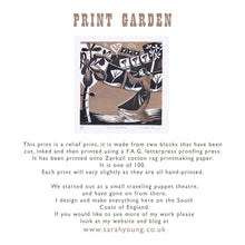 Load image into Gallery viewer, Print Garden - Relief / Letterpress Print