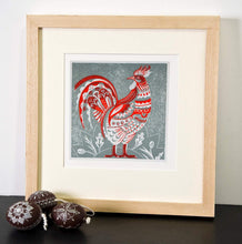 Load image into Gallery viewer, Cock - Relief / Letterpress Print