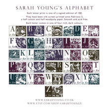 Load image into Gallery viewer, S is for Satyrs - Alphabet Silkscreen Print