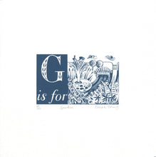Load image into Gallery viewer, G is for Garden - Alphabet Silkscreen Print
