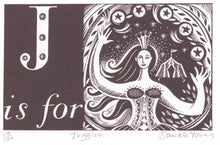 Load image into Gallery viewer, J is for Juggler - Alphabet Silkscreen Print