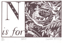 Load image into Gallery viewer, N is for Nest - Alphabet Silkscreen Print