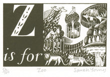 Load image into Gallery viewer, Z is for Zoo - Alphabet Silkscreen Print