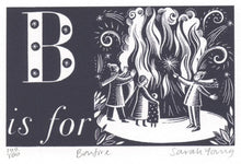 Load image into Gallery viewer, B is for Bonfire - Alphabet Silkscreen Print