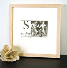 Load image into Gallery viewer, S is for Satyrs - Alphabet Silkscreen Print