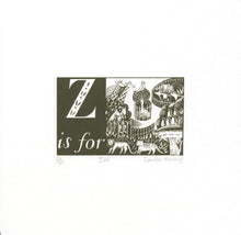 Load image into Gallery viewer, Z is for Zoo - Alphabet Silkscreen Print