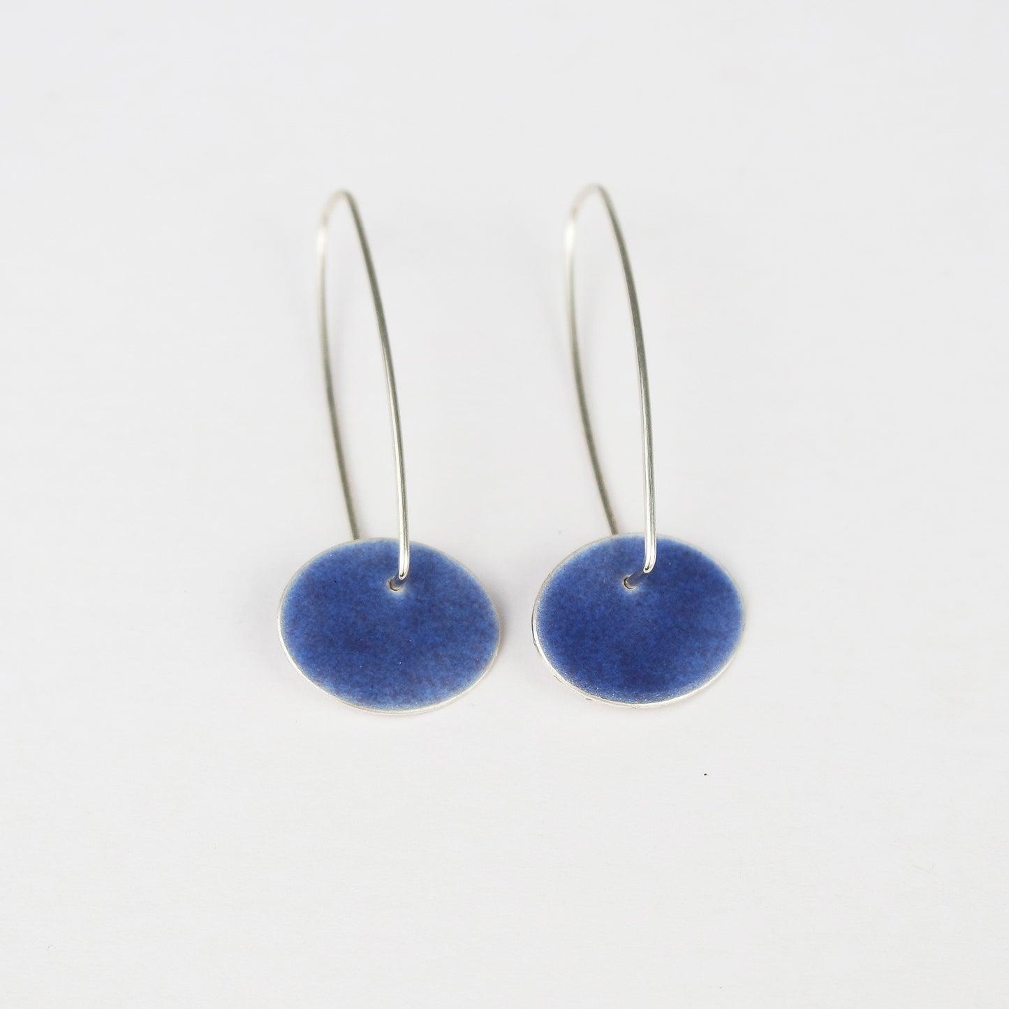 Oval Dangle Earrings in Violet Blue