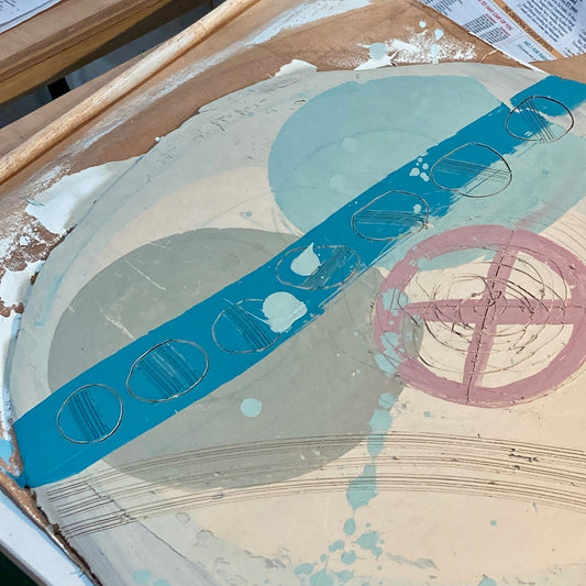 Mono Printing on Clay