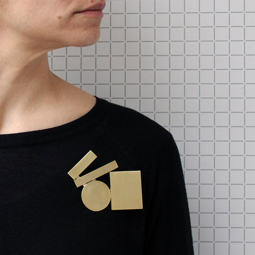 Shape Stack Brooch