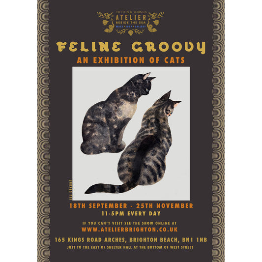 Feline Groovy Exhibition Poster