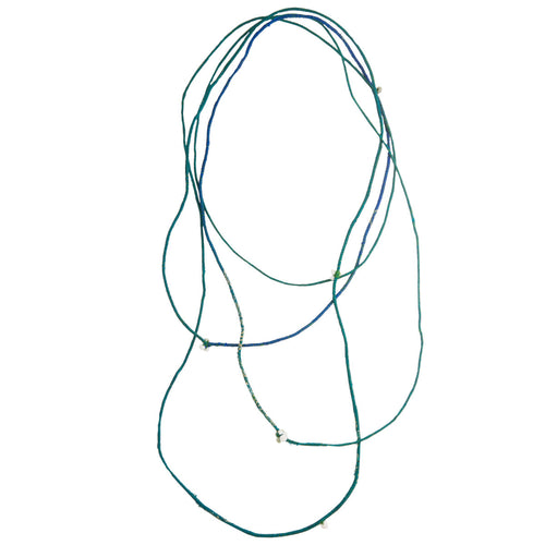 Long Fine Circular Wrap Necklace