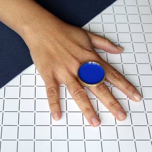 Circle Ring in Cobalt