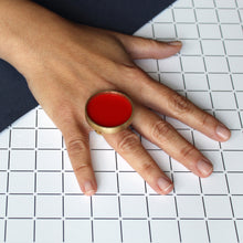 Load image into Gallery viewer, Circle Ring in Red