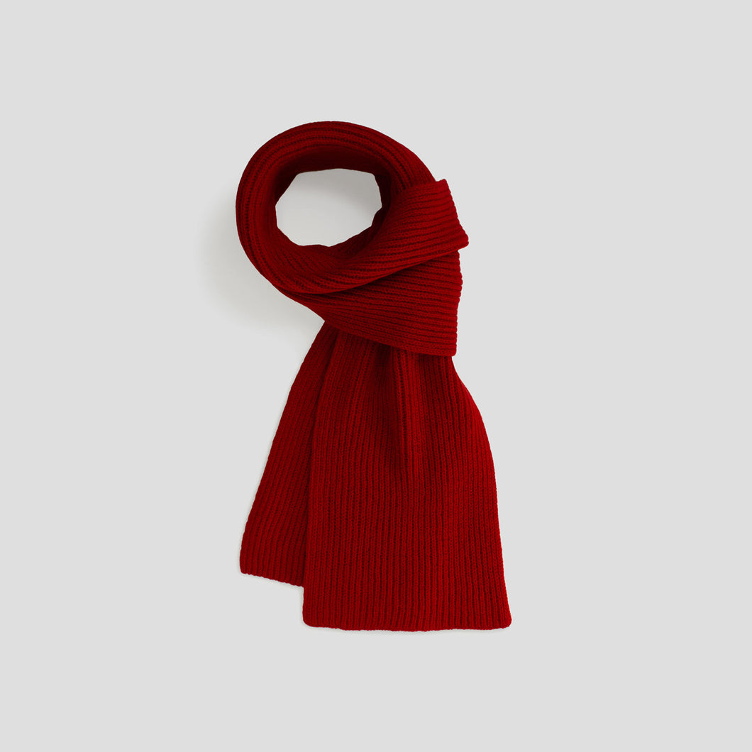 Fisherman's Rib Scarf in Ruby