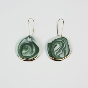 Marbled Porcelain Earrings Large