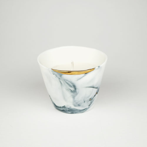 Porcelain Black Marble Small Candle