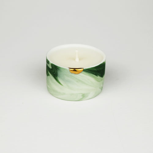 Porcelain Green Marble Tealight