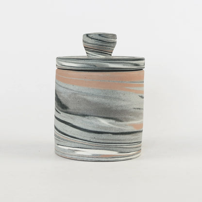 Polished Porcelain Small Lidded Vessel