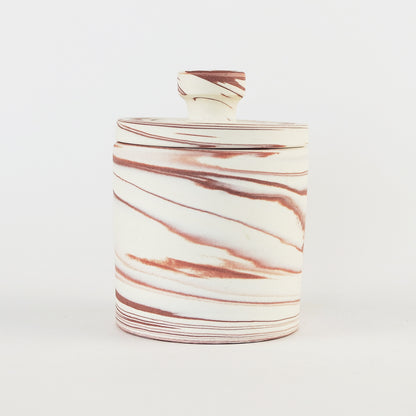 Polished Porcelain Small Lidded Vessel