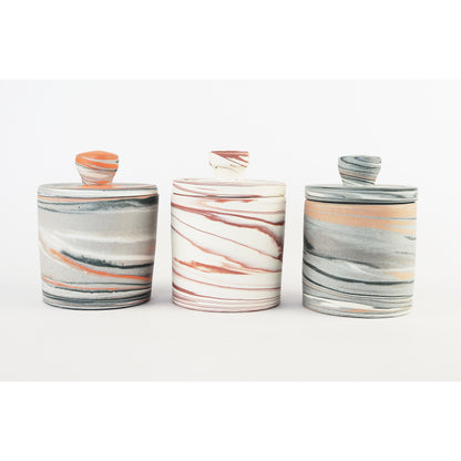 Polished Porcelain Small Lidded Vessel