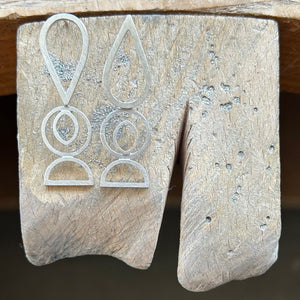 Matt Silver Totem Earrings