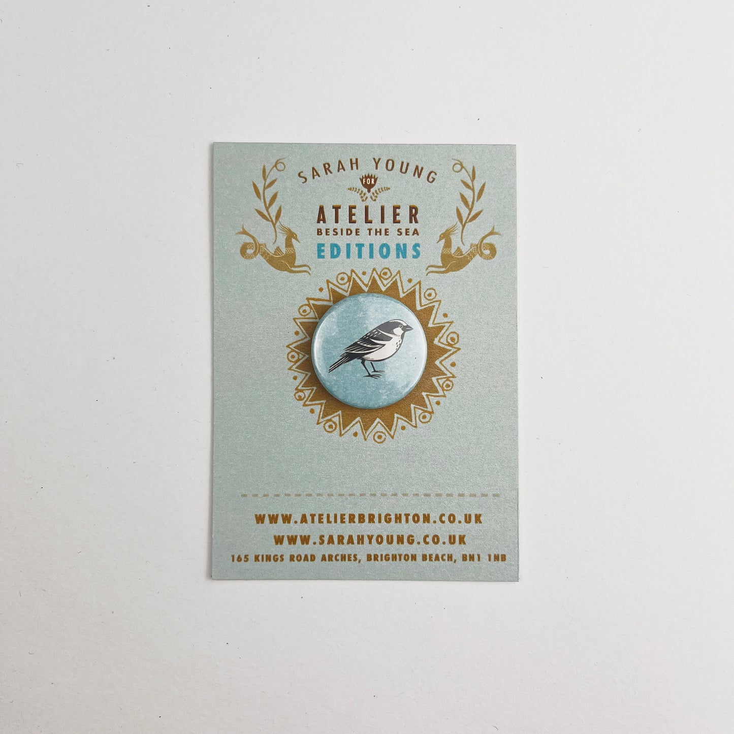 Atelier Editions Pin Badge - Sparrow 2
