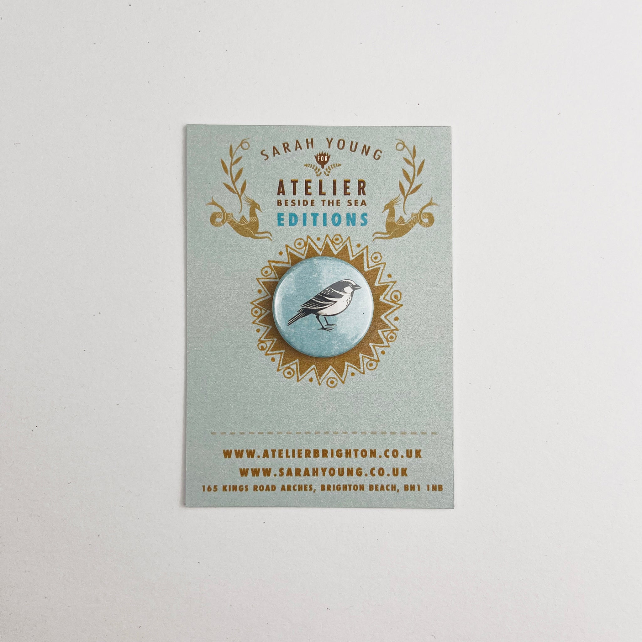 Atelier Editions Pin Badge - Sparrow 2