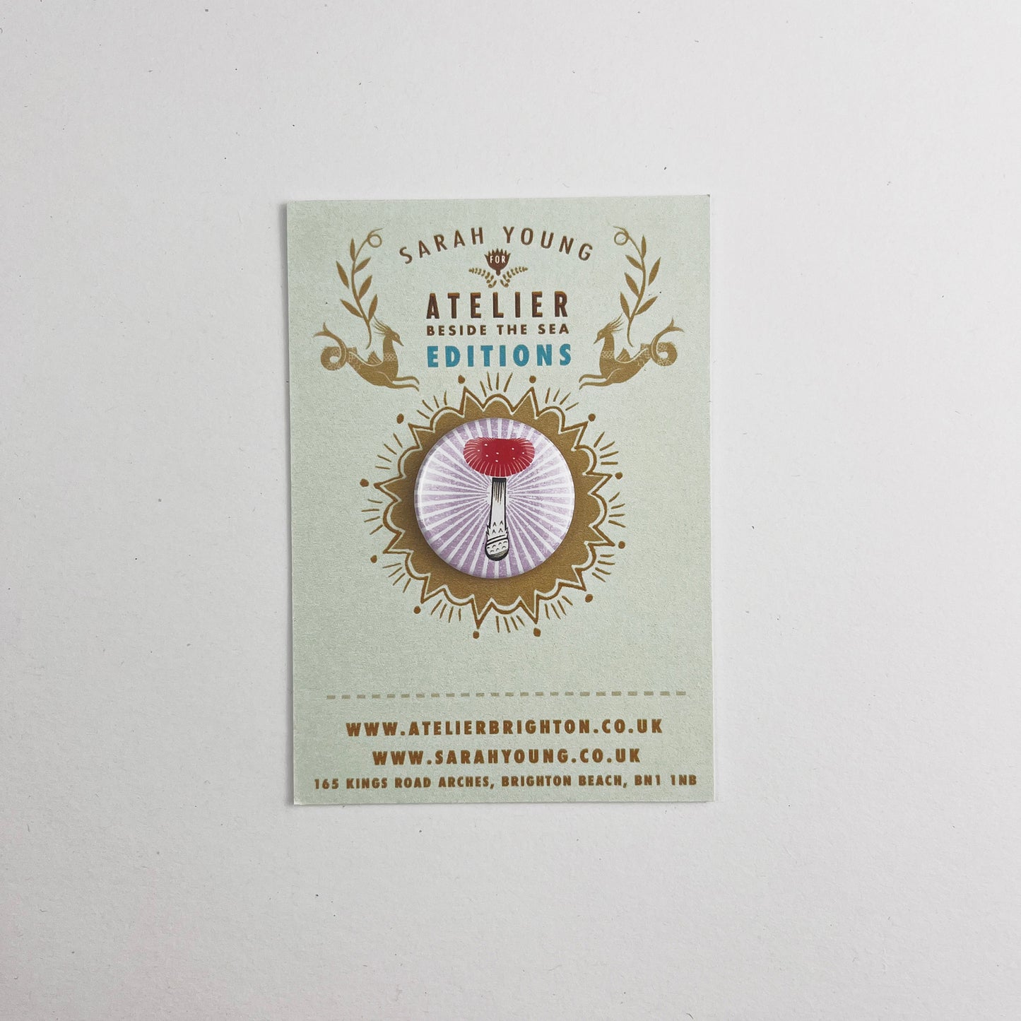 Atelier Editions Pin Badge - Agaricus Mushroom