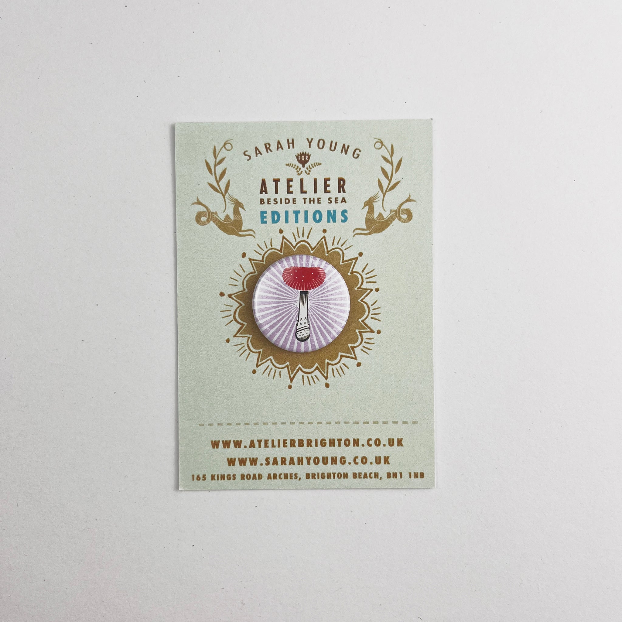 Atelier Editions Pin Badge - Agaricus Mushroom