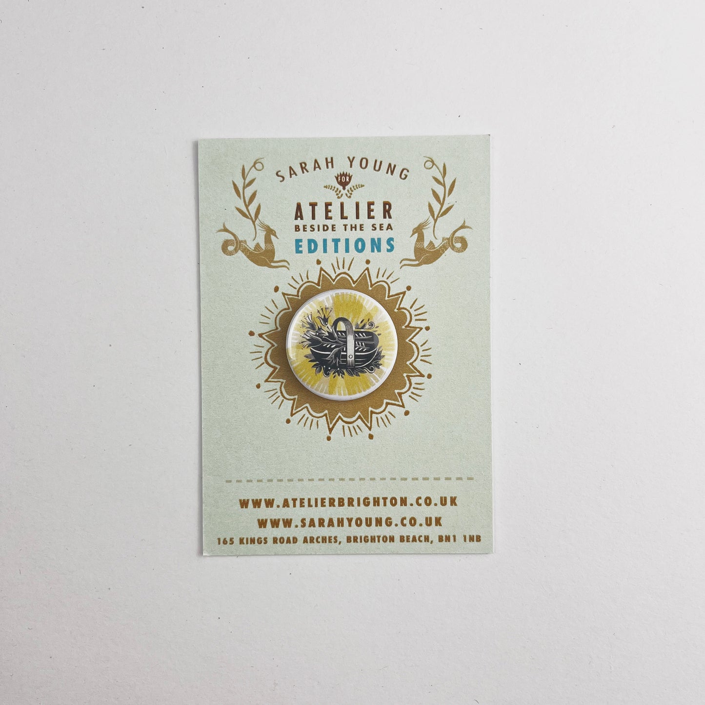 Atelier Editions Pin Badge - Trug Basket