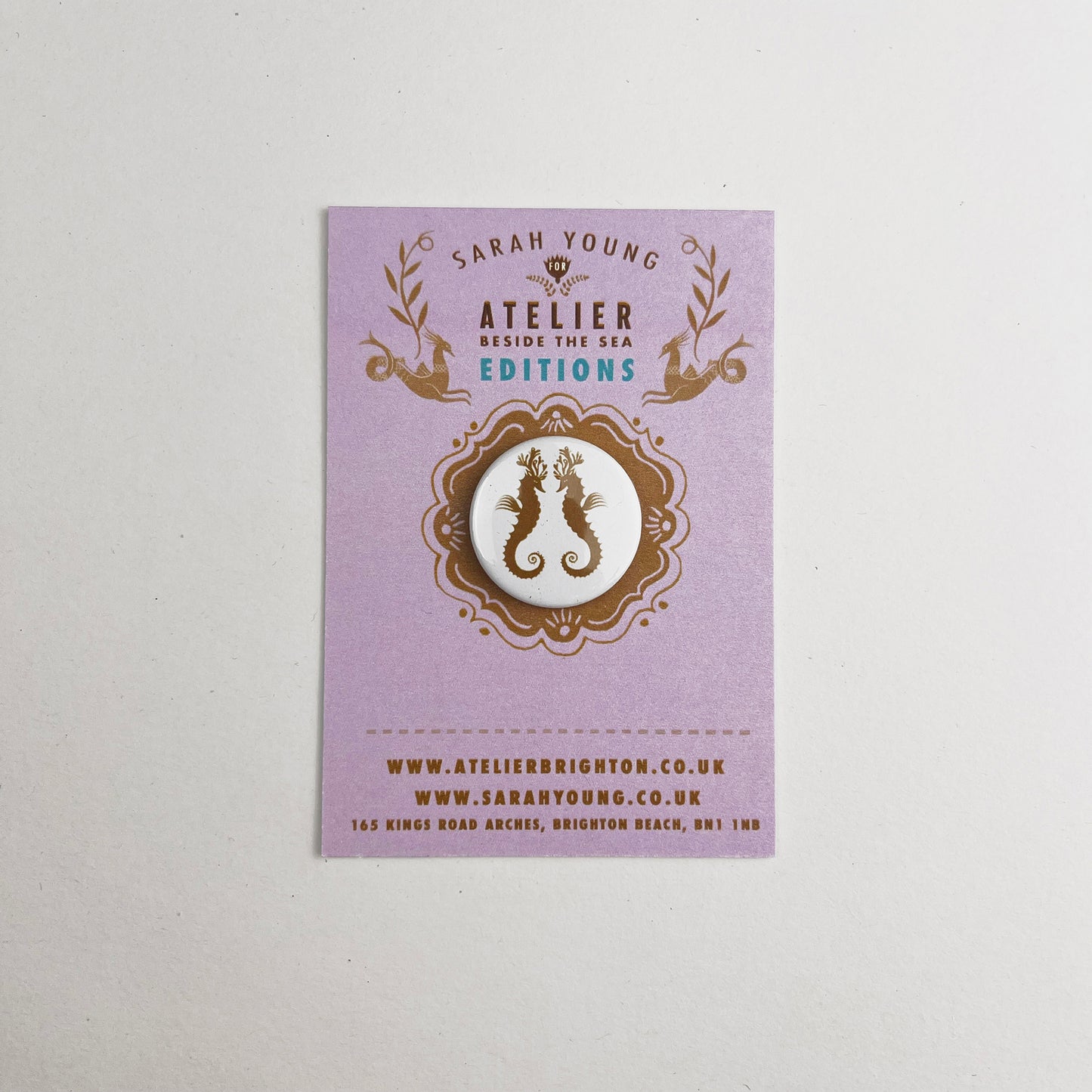 Atelier Editions Pin Badge - Seahorses