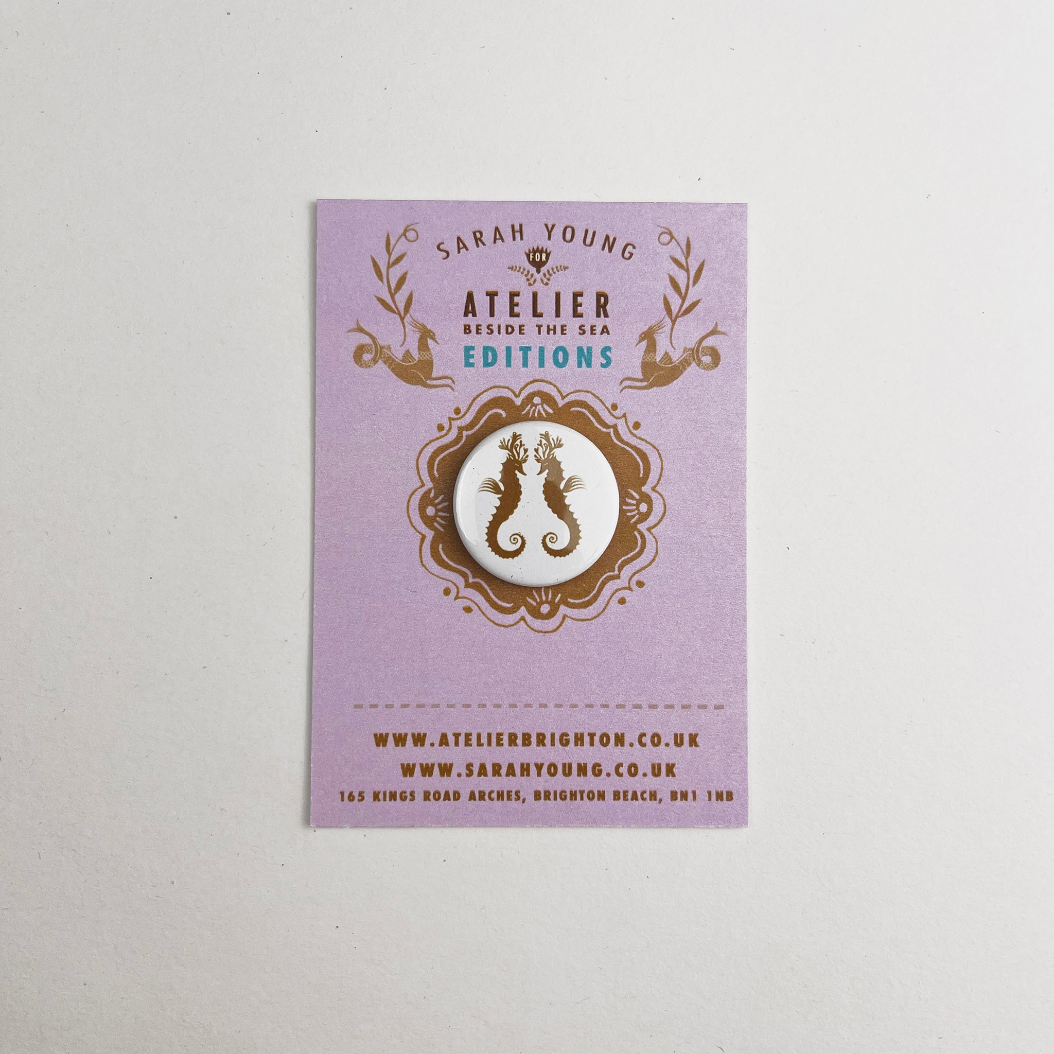 Atelier Editions Pin Badge - Seahorses