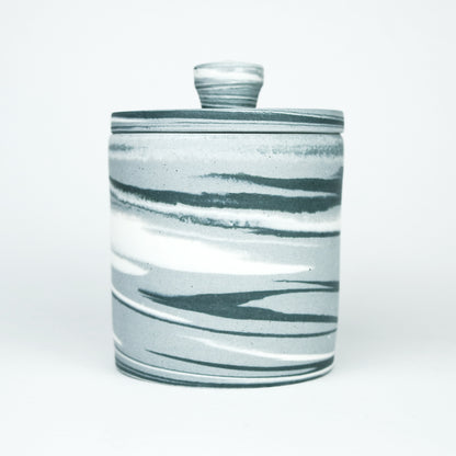 Polished Porcelain Large Lidded Vessel