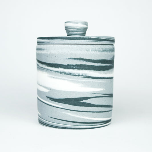 Polished Porcelain Large Lidded Vessel