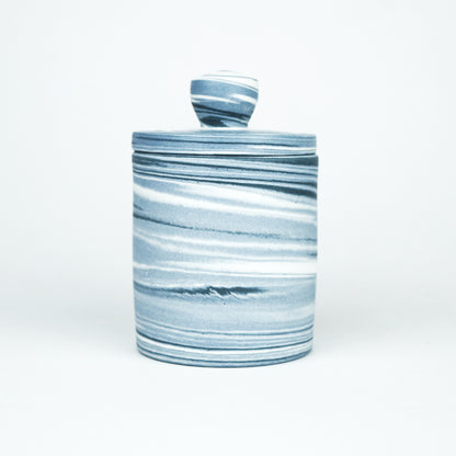 Polished Porcelain Small Lidded Vessel