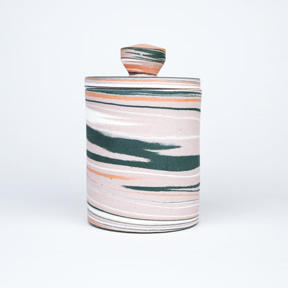 Polished Porcelain Small Lidded Vessel