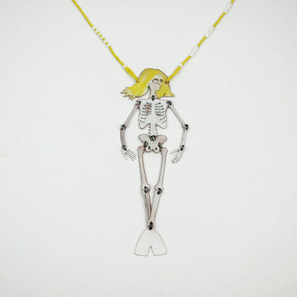 Mermaid Skeleton Statement Necklace