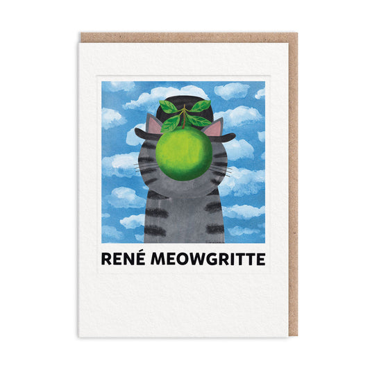 René Meowgritte Greeting Card