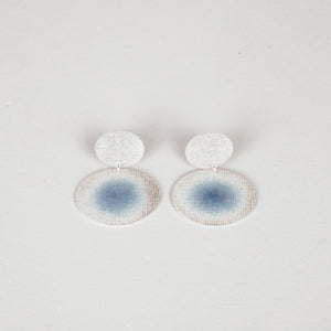 Blue Grey Splash Studs