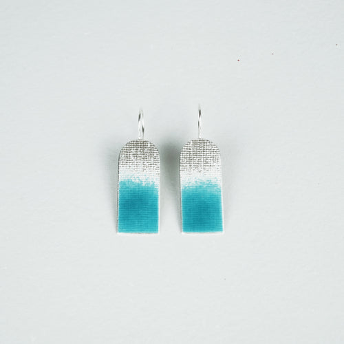 Deep Turquoise Arch Earrings