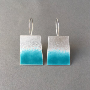 Deep Turquoise Trapezium Earrings