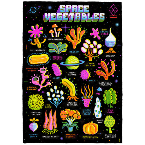 Space Vegetables Print