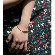 Load image into Gallery viewer, Recycled Lace Bar Bracelet in Rose Gold