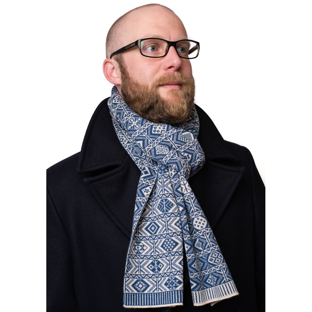 Landmark Design Scarf in Blue
