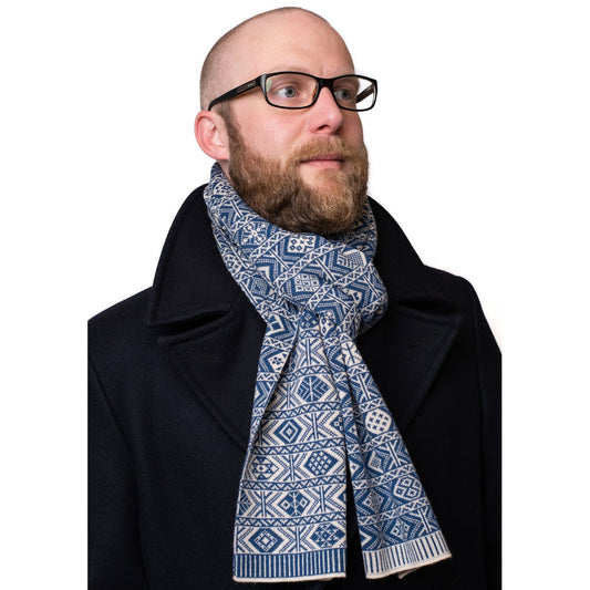 Landmark Design Scarf in Blue