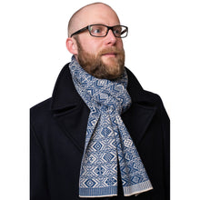 Load image into Gallery viewer, Landmark Design Scarf in Blue